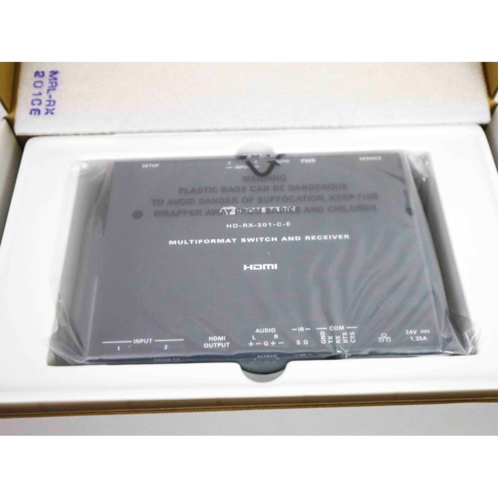 Crestron HD-RX-201-C-E DM Lite – HDMI over CATx Receiver, Room Controller, 2x1